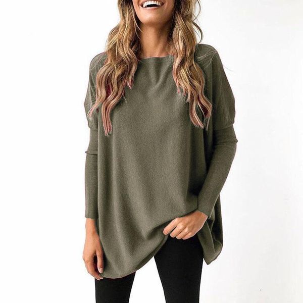 

women's sweaters womens ladies sweater winter fashion pullover round neck long sleeve loose fit casual, White;black