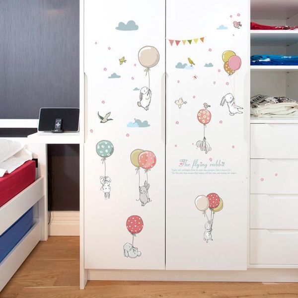 

wall stickers cartoon clouds diy mural cute balloon sticker for kids room decor furniture wardrobe bedroom living decal