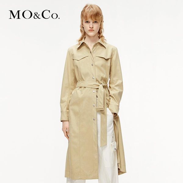 

women's trench coats moco suede like windbreaker, Tan;black