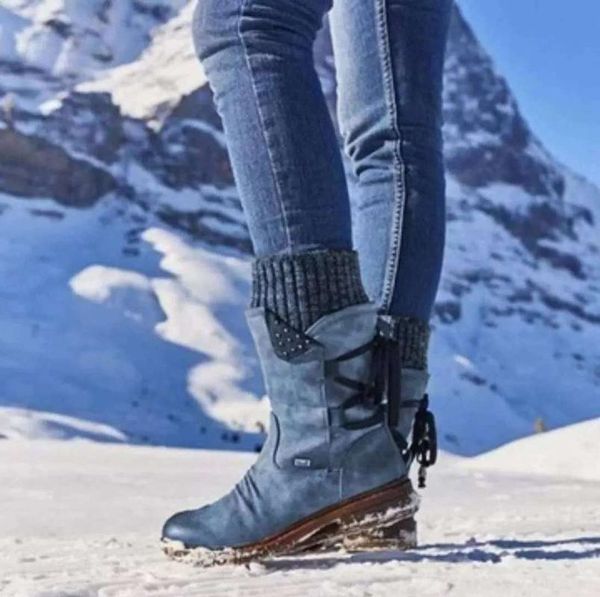 

boots and american winter women in large size 2021 european, Black