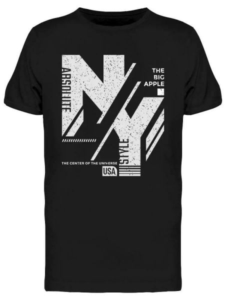 

n y style tee men's -image by shutterstock, White;black
