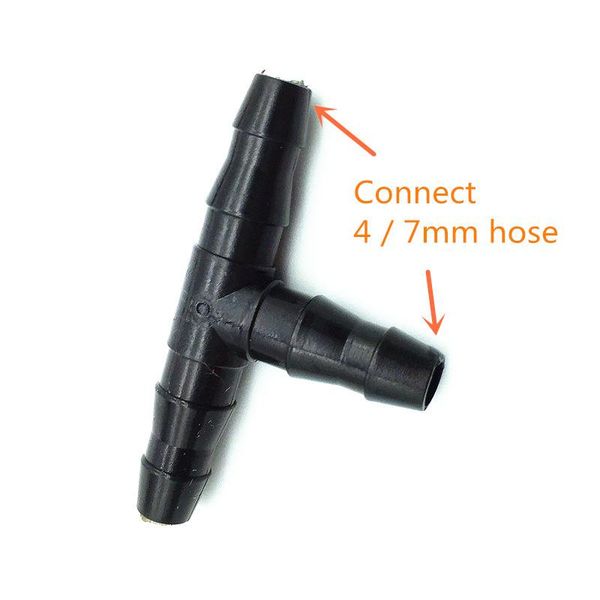 

watering equipments 20 pcs barb tee connector 1/4 inch hose garden lawn irrigation 4/7 mm
