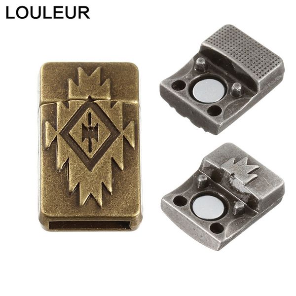 5 pcs Antigos Bronze Fortes Clasps Magnéticas Pulseira De Couro Plano Conectores Para Jóias DIY Fazendo Atacado