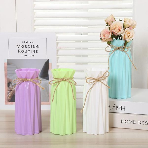 

creative vase home decoration european-style rural style plastic flower basket anti-fall wedding vases