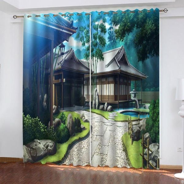 

curtain & drapes beautiful po fashion customized 3d curtains country landscape stereoscopic