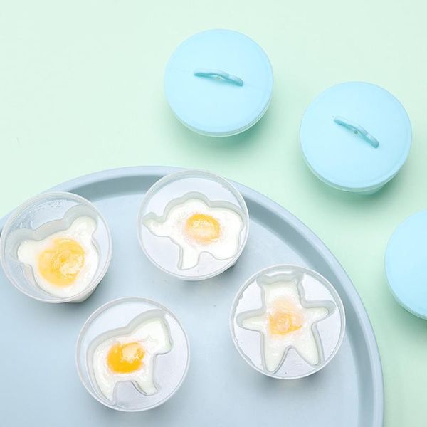 

egg boilers 4pcs/set boiler high temperature silicone pp safe material animal shape for breakfast kitchen cooking utensils cooker