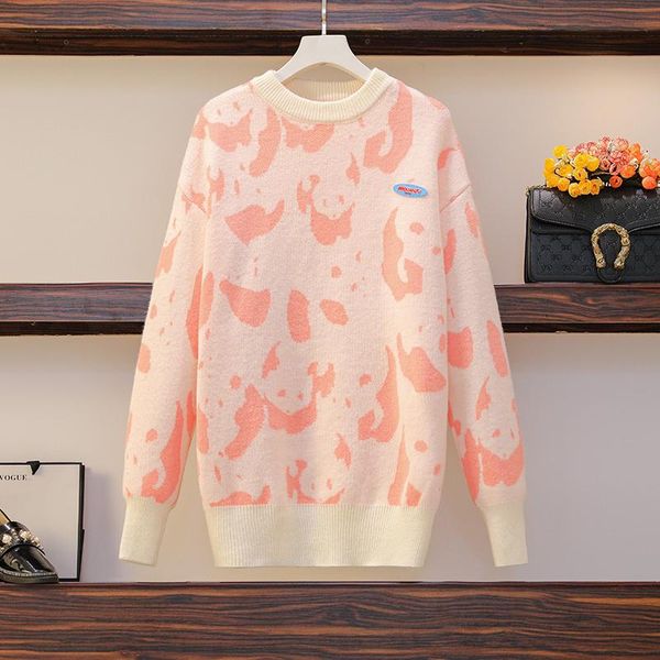 

women's sweaters 2021 autumn sweet crocheted crew neck pullover sweater korean style loose long-sleeved fashion, White;black