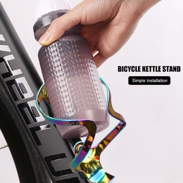 

water bottles & cages bicycle bottle cycling bike aluminum alloy lightweight drink rack riding colorful kettle holder bracket