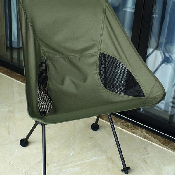 

camp furniture army green high back moon chair aluminum frame folding