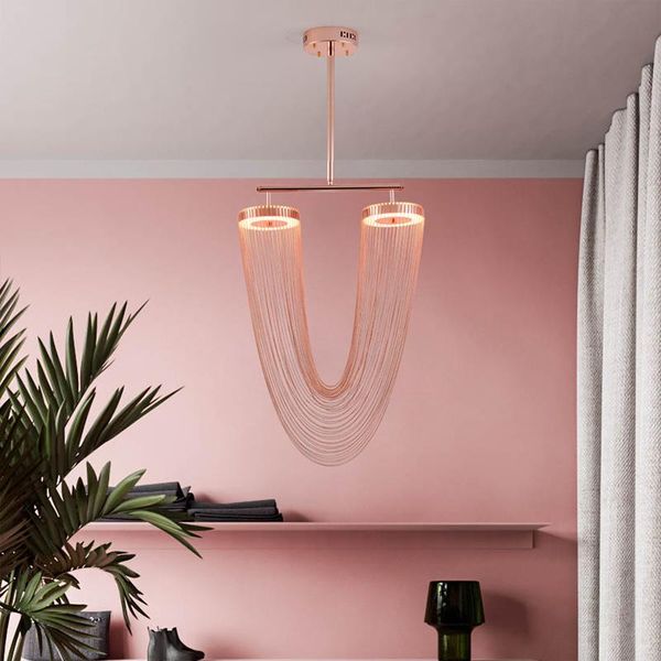 

chandeliers modern creative silver chain lamps for living dining room loft luxury indoor lighting fixtures led home decor lustre