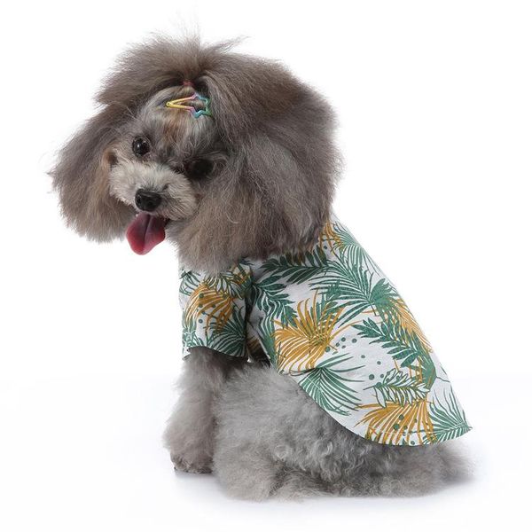 

dogs shirts clothes summer beach vest pet clothing floral t-shirt hawaiian for small medium large cat chihuahua puppy cotton pla dog apparel