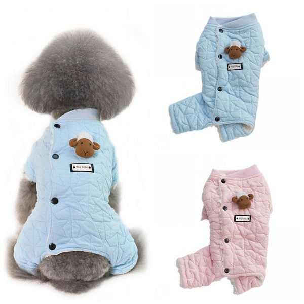 Dog Apparel Sleep Coat Pet Casacos quentes Little Sheep Decoration Mantenha roupas O outono do inverno chega 2021