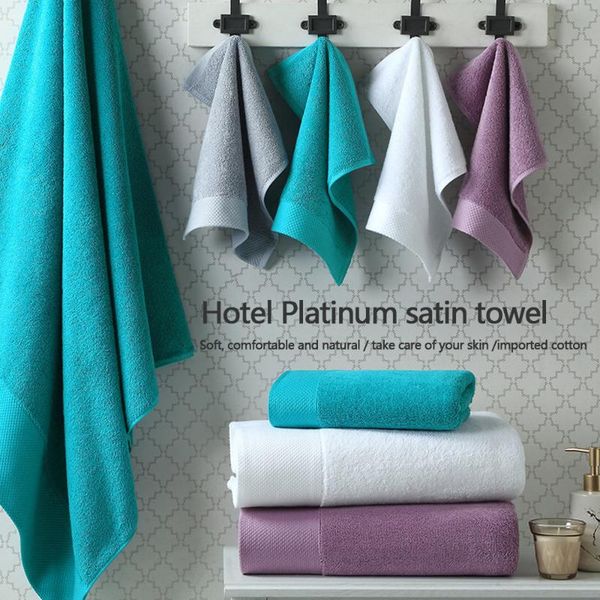 

towel 100% cotton face lncrease thick bath platinum satin file 80*40cm