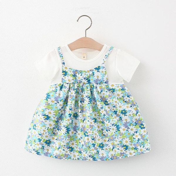 

girl's dresses 2021 arrival floral summer dress 011501, Red;yellow