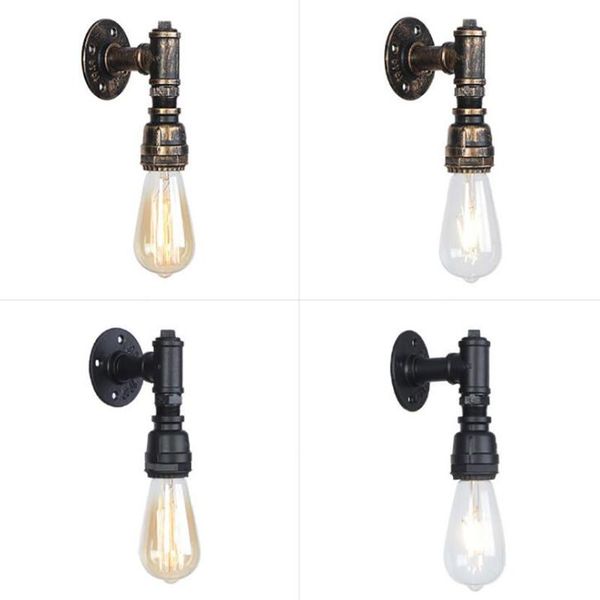 

wall lamps industrial water pipe sconce vintage e27 lamp metal light fixture for corridor cafe bar home living room bedroom