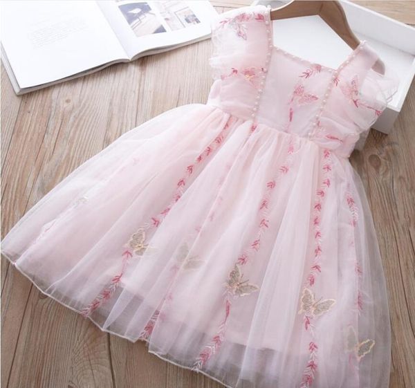 

summer baby girls fairy butterfly mesh dress, princess kids sweet clothing 5 pieces/lot, wholesale girl's dresses, Red;yellow