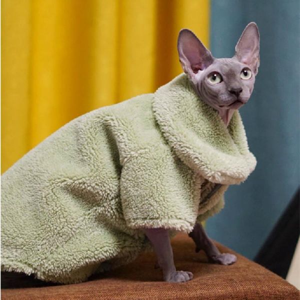 

cat costumes hairless clothes winter thick warm jacket sphinx german plus cashmere coats accessories