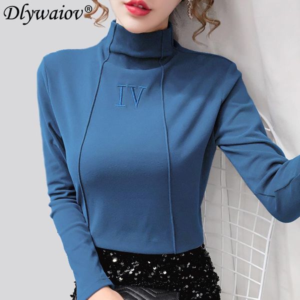 

women's t-shirt basic long sleeve thicken warm tshirt 2021 casual turtleneck t shirt female clothes korean tee shirts, White