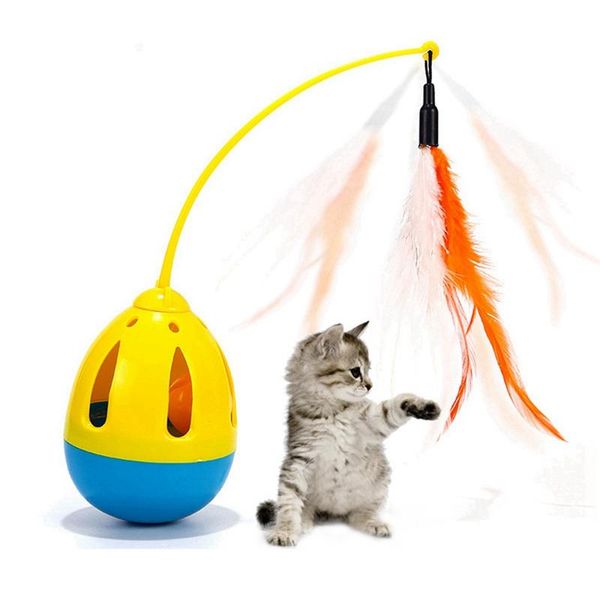 

cat toys indoor playing cats supplies ball durable pet plastic tumbler interactive kitten teaser