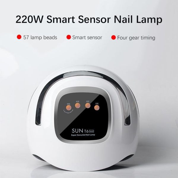 

nail dryers dryer led lamp uv for curing all gel polish with motion sensing manicure pedicure salon tool 220w sunt6max