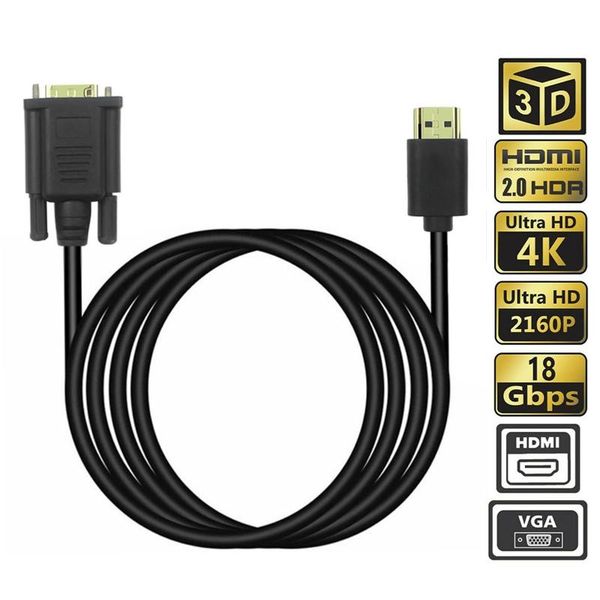 

audio cables & connectors 1080p to vga cable adapter connector hd tv pc monitor video accessories