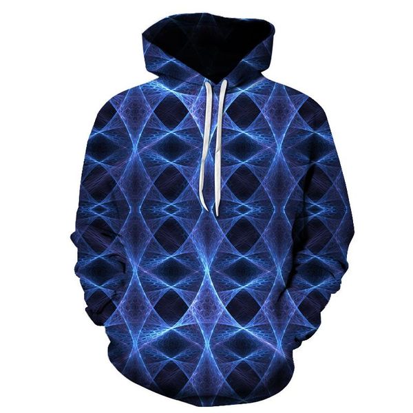 

men's hoodies & sweatshirts trend 3d autumn and winter starry sky aurora magic digital european american long-sleeved hooded jacket, Black