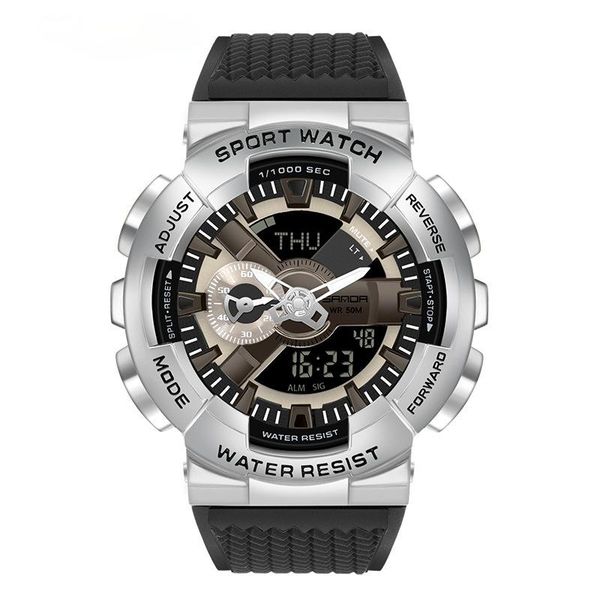 

wristwatches three of the super men watch fashion show synchronization outdoor noctilucent electronic multi-function, Slivery;brown