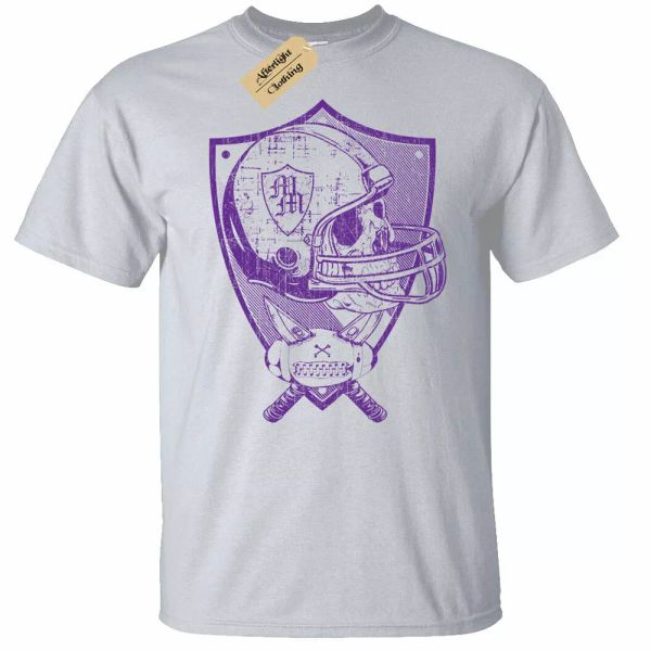 

mean machine mens t-shirt american football, White;black