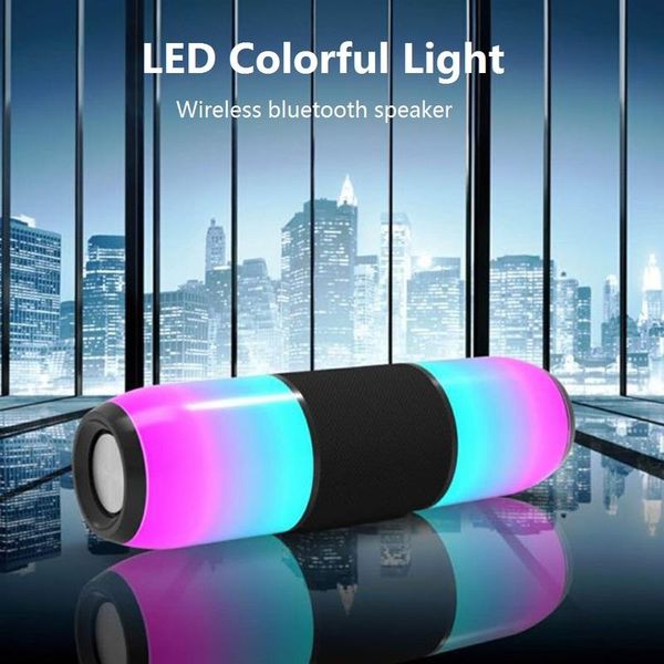 

waterproof sports speaker colorful light bluetooth portable outdoor wireless card subwoofer gift small audio speakers