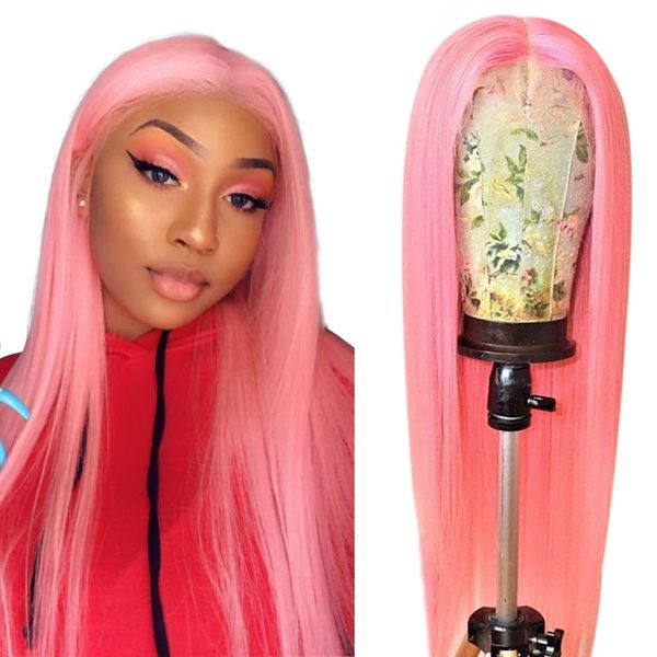 

Yellow /blue/orange/green /Pink Wig Long Wavy Synthetic none Lace Front Heat Resistant Fiber Glueless brazlian Wigs for Women, Blonde