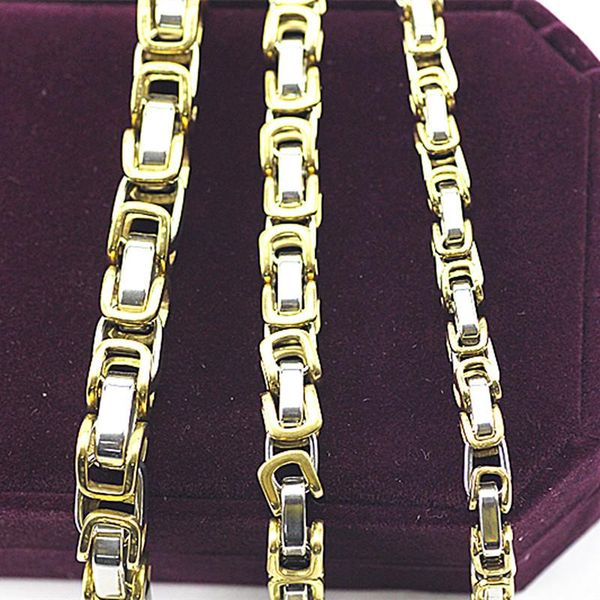 

link, chain bracelet men on hand stainless steel hip hop byzantium gold jewelry gifts for male accessories, Black