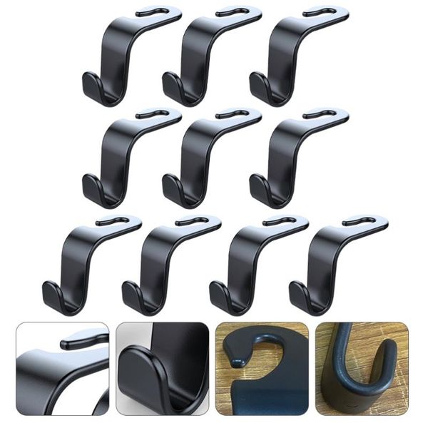 

10pcs durable practical car hooks hidden back organizer & rails