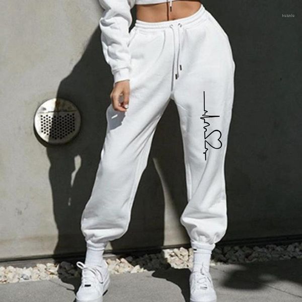 

women's pants & capris comfortable high waist loose fleece sweatpants trousers with pockets 2021 fall winter black and white womens jog, Black;white