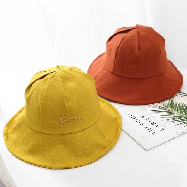 

sun women's little fresh literary letters fisherman's tide summer outdoor versatile big brim basin leisure hat