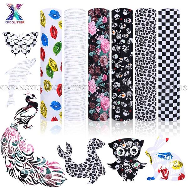 

window stickers xfx htv 30 sheet 25x30.5cm flower pattern heat transfer bundle t-shirt iron on cricut wrap roll