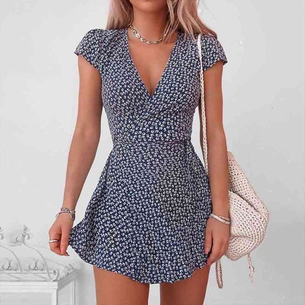 

half sleeve mini v neck women dress floral print summer beach maxi bohemian boho, Black;gray