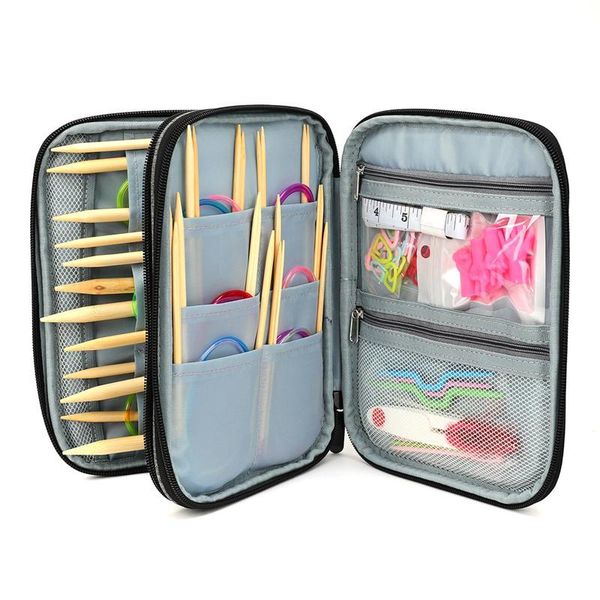 

other arts and crafts knitting needles case travel pouch organizer storage bag for circular crochet hooks sewing accessories kit