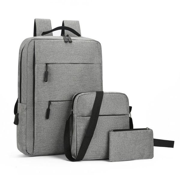 

backpack fashion 3pcs/set usb simple and multi-purpose computer men's school travel