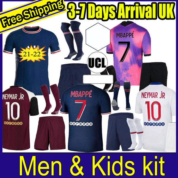 

enfants icardi 20 21 22 marquinhos mbappe fourth soccer jersey 2021 2022 verratti 4th men kids set kean maillots de football shirt kit unifo, Black
