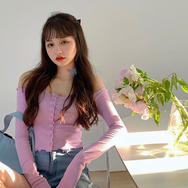 

women's t-shirt t-shirts ulzzang japanese kawaii ladies vintage ins lazy strapless female korean harajuku cute clothes for women, White