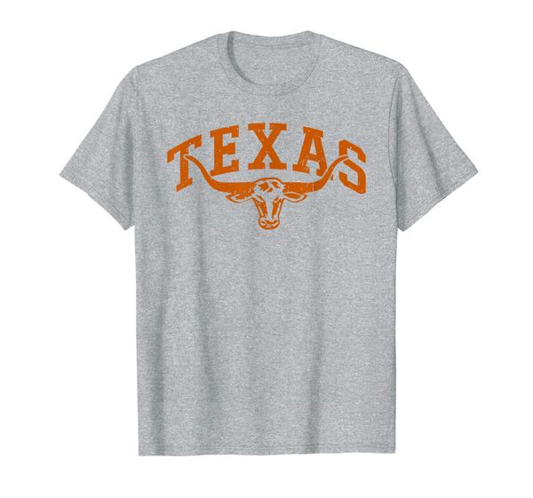

texas | lone star state long horn bull vintage t-shirt, White;black