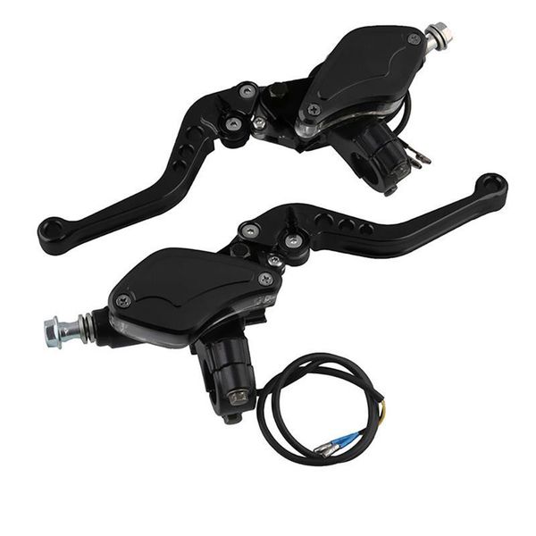 

handlebars 7/8" 22mm universal motorcycle brake master clutch set 6 modes durable cylinder reservoir levers kit handle with oil cup