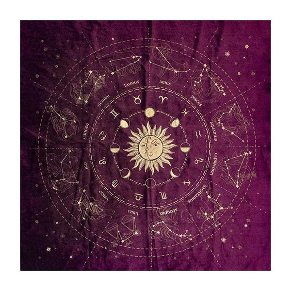 

table cloth 12 constellations tarot card tablecloth velvet divination altar tapestry board game