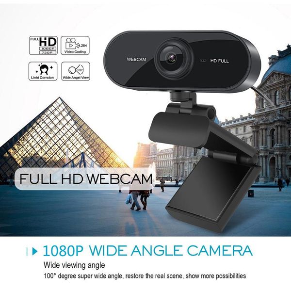 

webcams widescreen video work home accessories usb 1080p webcam built-in microphone full hd web camera with 360 rotatable clip