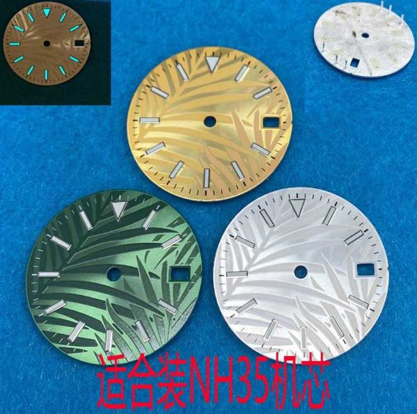 

repair tools & kits 28.5mm green luminous watch dial for nh35/4r/7s movement