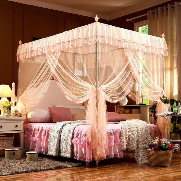 

mosquito net {byetee} princess lace three door bed canopy tent fabric with stainless steel frame