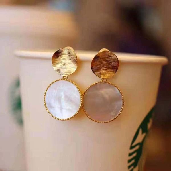 

dangle & chandelier s925 sterling silver natural white shell ins style earrings fine fashion jewelry for women meibapjfs