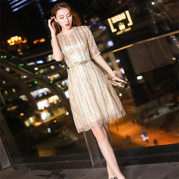 

party dresses elegant cocktail short sleeve sweetheart above knee sashes sequin lace simple women gowns robe de soirÃ©e femme, White;black