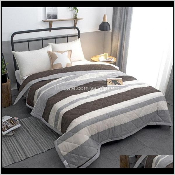 Ymqy Mode Sommer Dünne Tröster Quilt Tagesdecke Wirft Decke Twinqueen King Size Quilten Decken Plaids Polyester Kyzaw Komfort Hf1U3