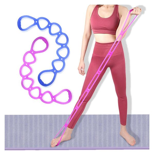 

resistance bands seven-hole tension rope multifunctional muscle strength training device yoga body fitness stretching elasticity flexible